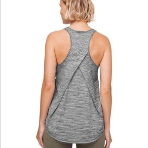 Lululemon essential tank pleated space dye gray